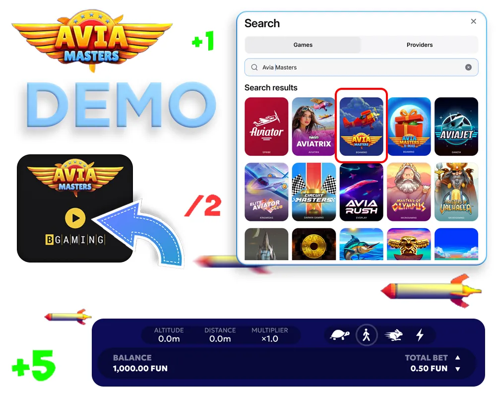 Steps to Play Avia Masters Demo